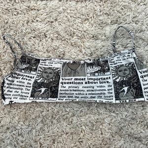 MOTEL ROCKS newspaper crop top!